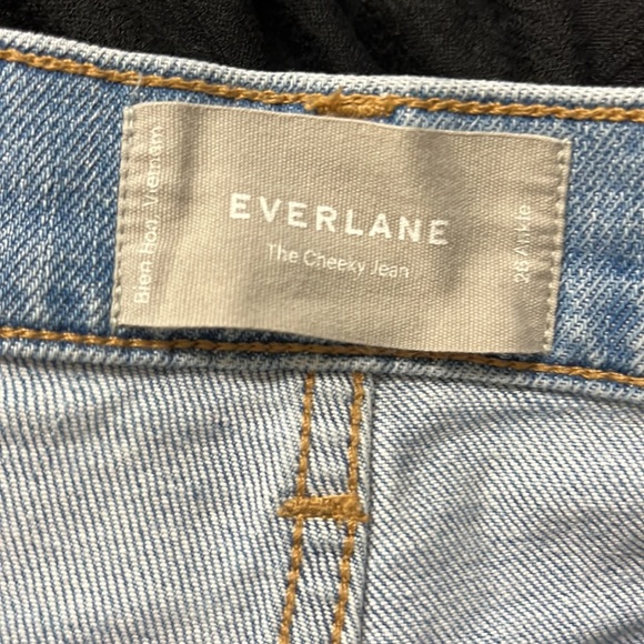 Everlane light blue cheeky ankle jeans size 26 - Picture 3 of 3